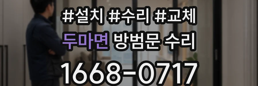 두마면 방범문 수리