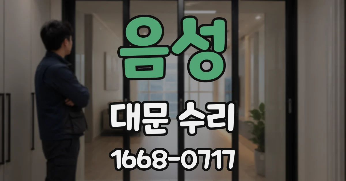 음성 대문 수리
