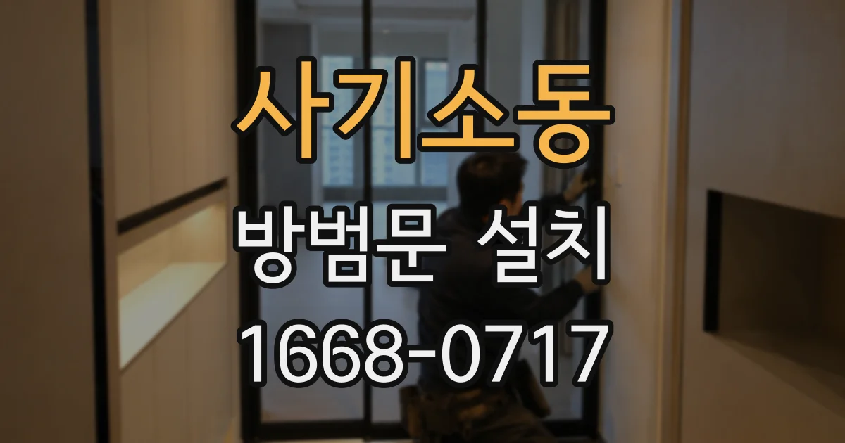 사기소동 방범문 설치