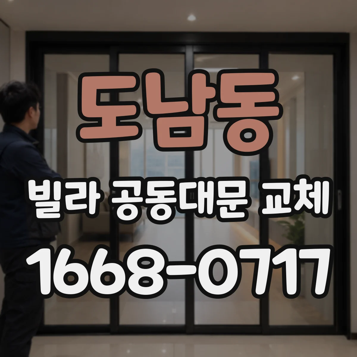 도남동 빌라 공동대문 교체