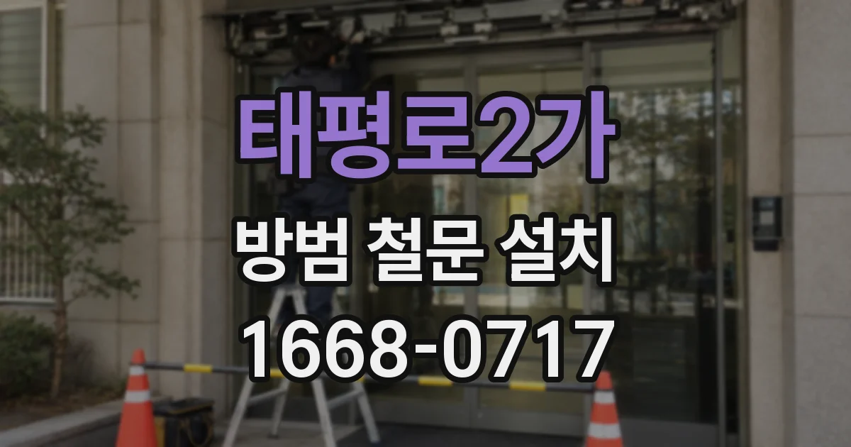 태평로2가 방범 철문 설치