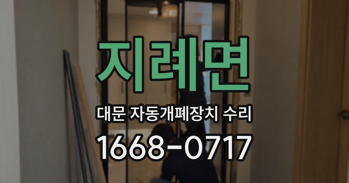 지례면 대문 자동개폐장치 수리