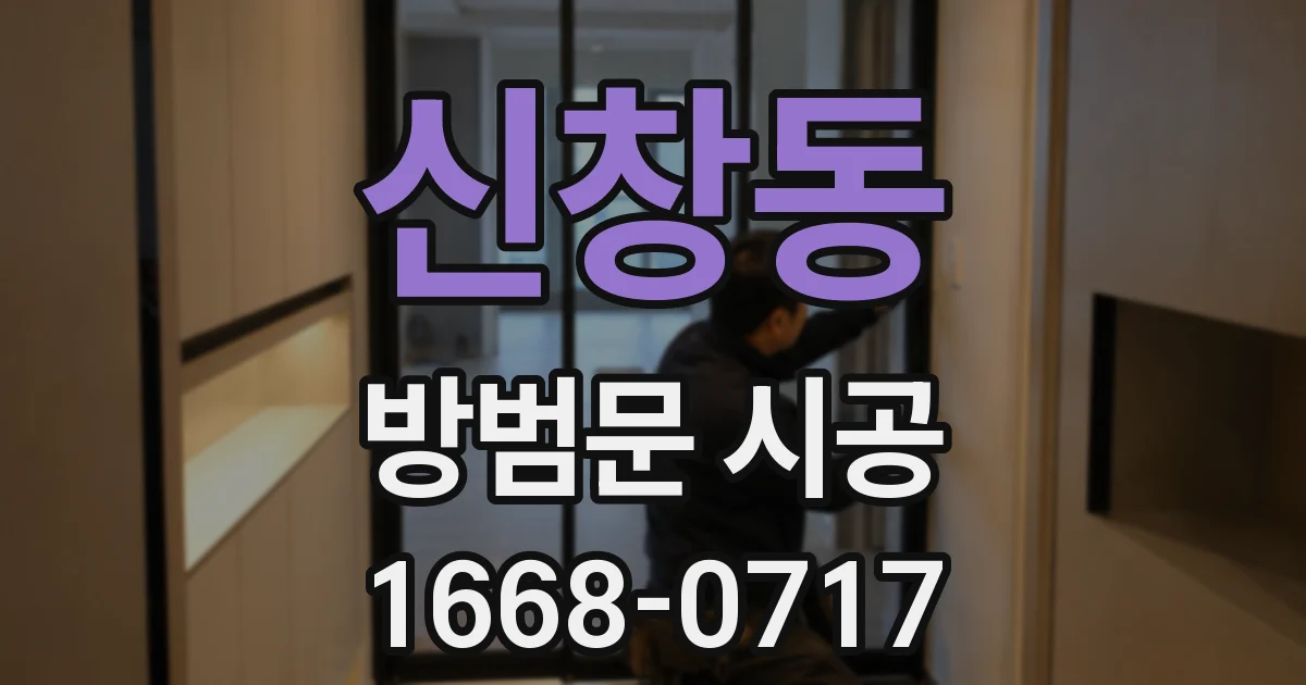 신창동 방범문 시공