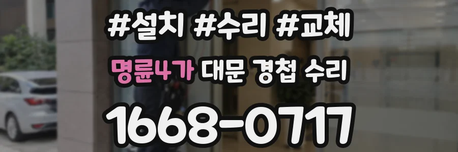 명륜4가 대문 경첩 수리
