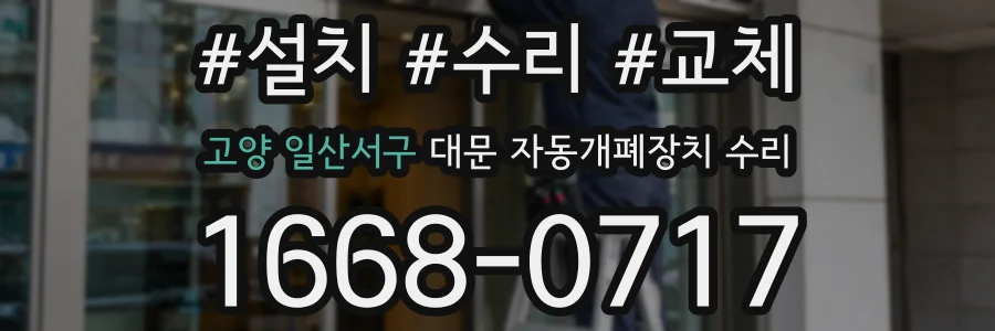 고양 일산서구 대문 자동개폐장치 수리
