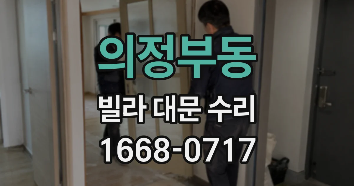 의정부동 빌라 대문 수리