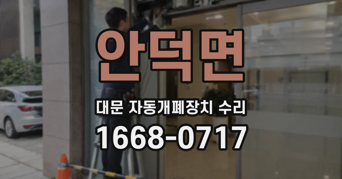 안덕면 대문 자동개폐장치 수리