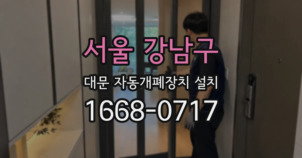 서울 강남구 대문 자동개폐장치 설치