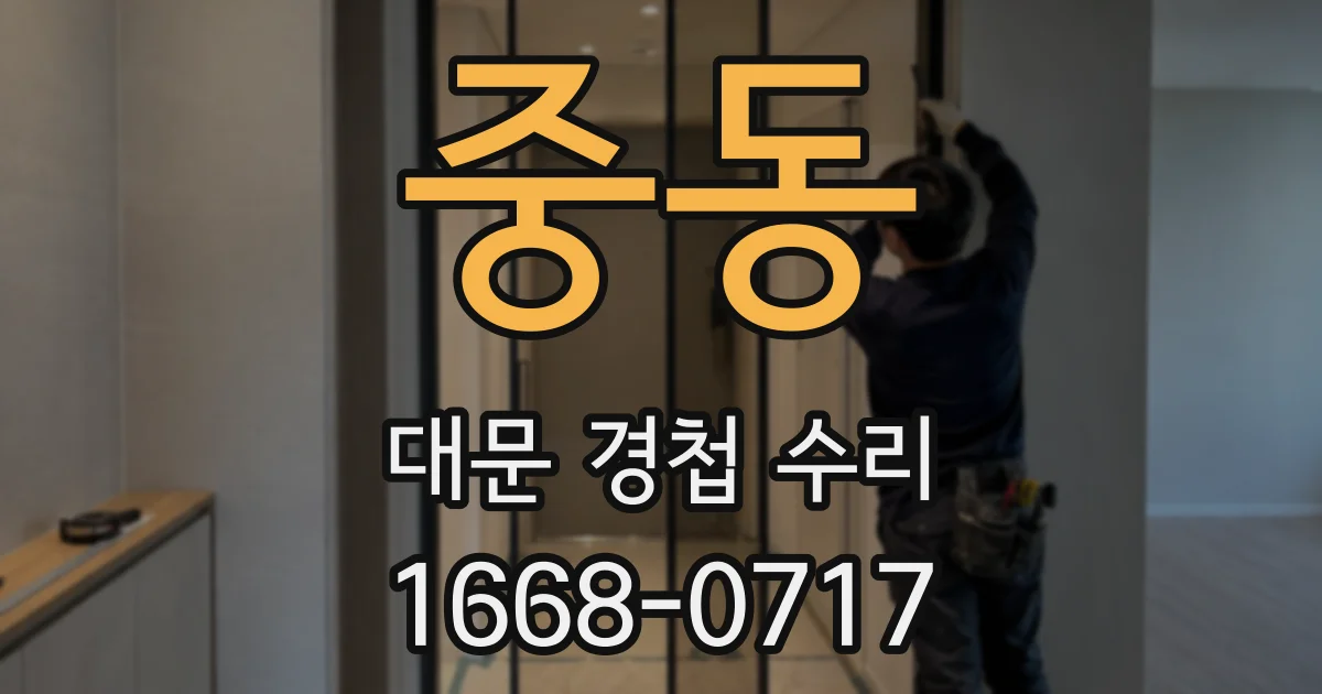 중동 대문 경첩 수리