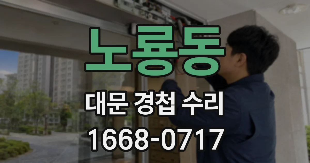노룡동 대문 경첩 수리