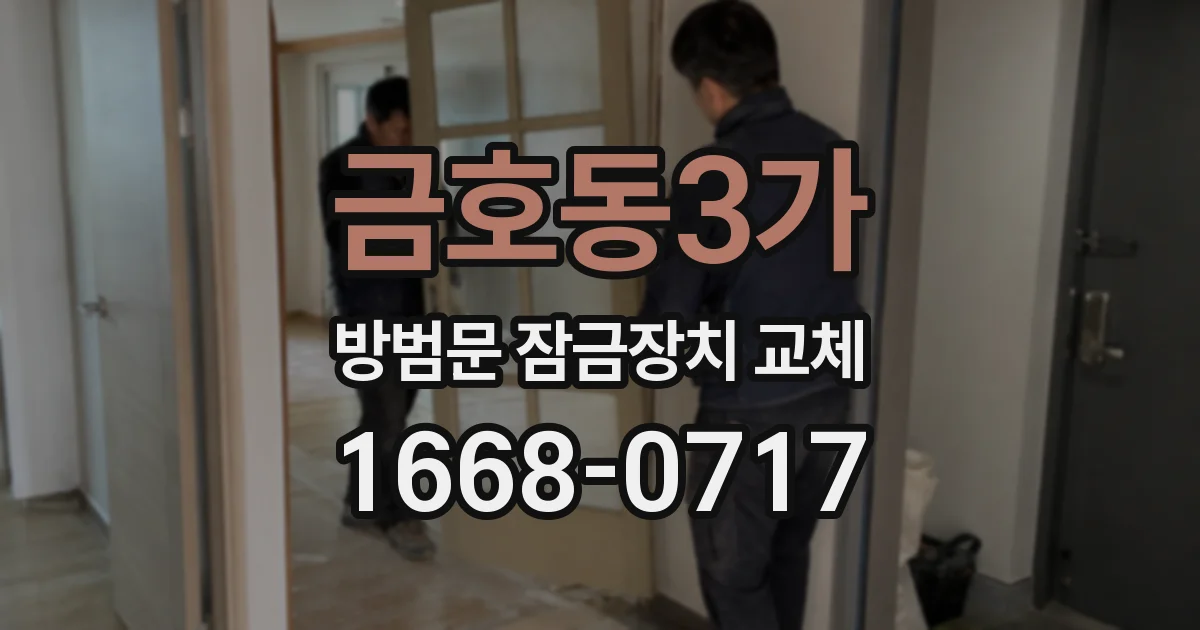 금호동3가 방범문 잠금장치 교체