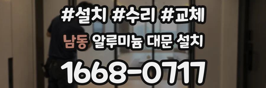 남동 알루미늄 대문 설치