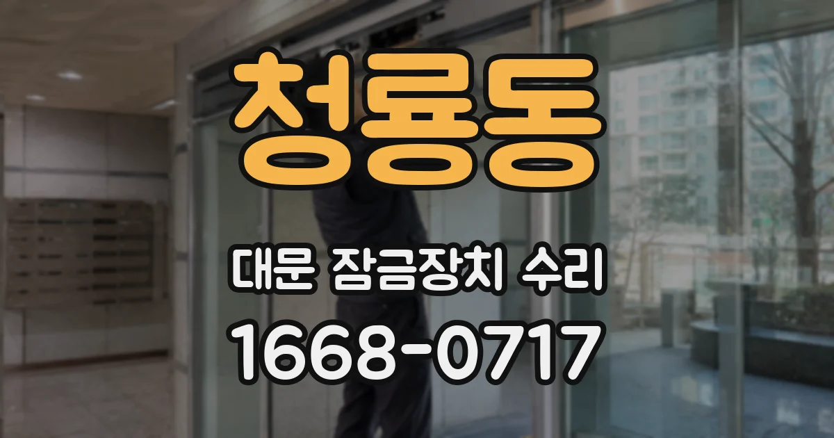 청룡동 대문 잠금장치 수리
