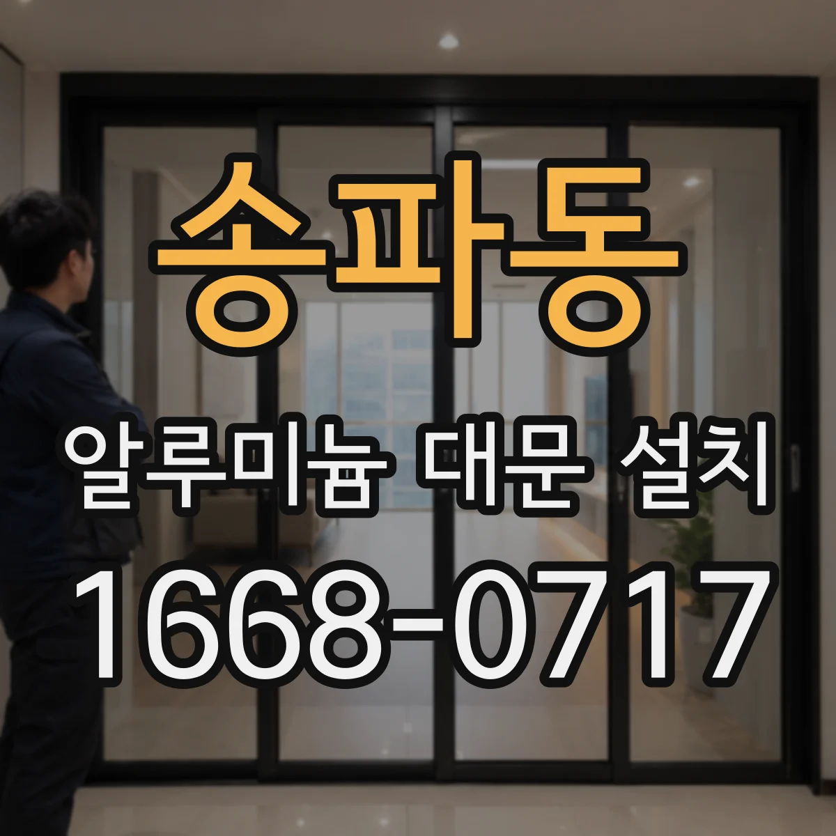 송파동 알루미늄 대문 설치
