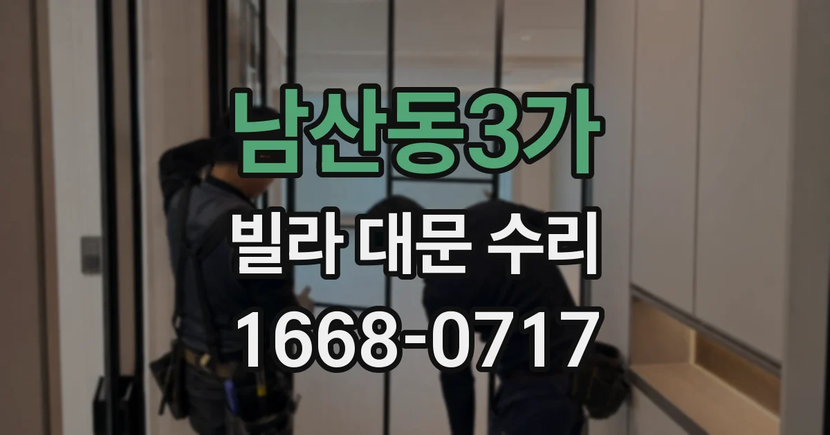 남산동3가 빌라 대문 수리