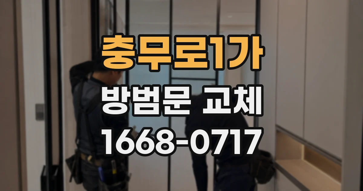 충무로1가 방범문 교체