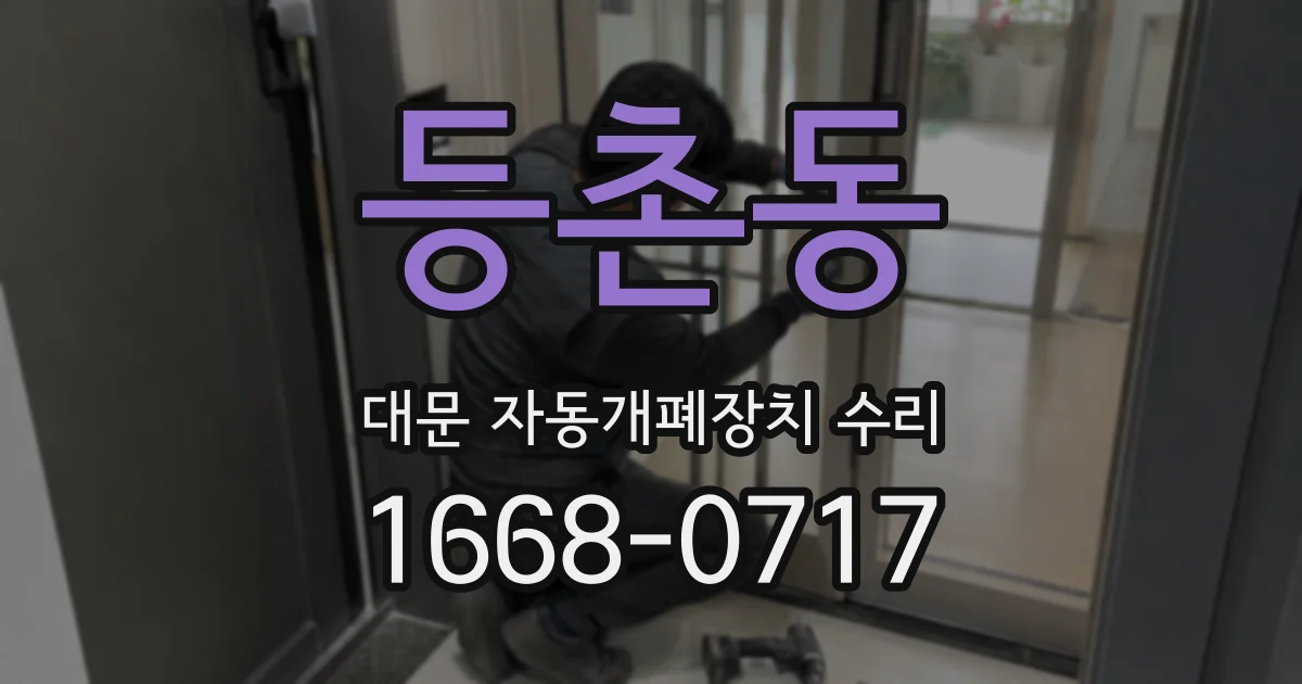 등촌동 대문 자동개폐장치 수리