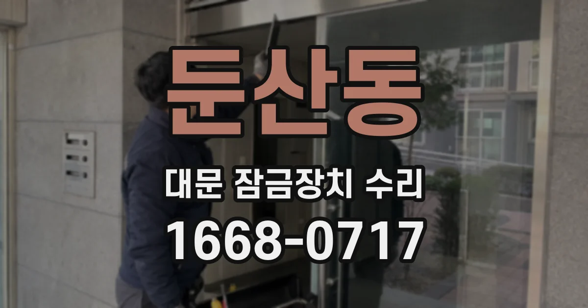 둔산동 대문 잠금장치 수리