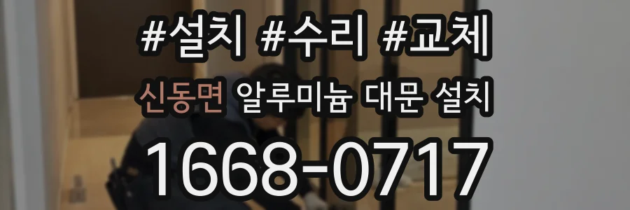 신동면 알루미늄 대문 설치
