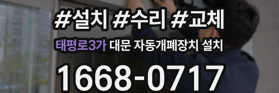 태평로3가 대문 자동개폐장치 설치