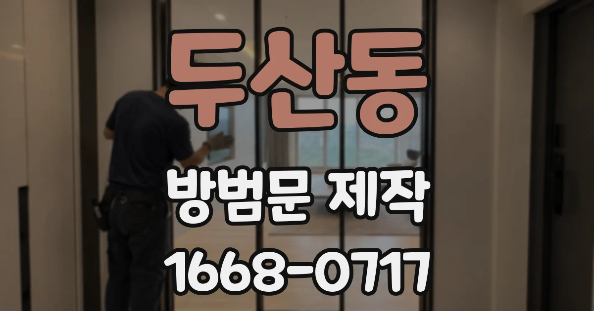 두산동 방범문 제작