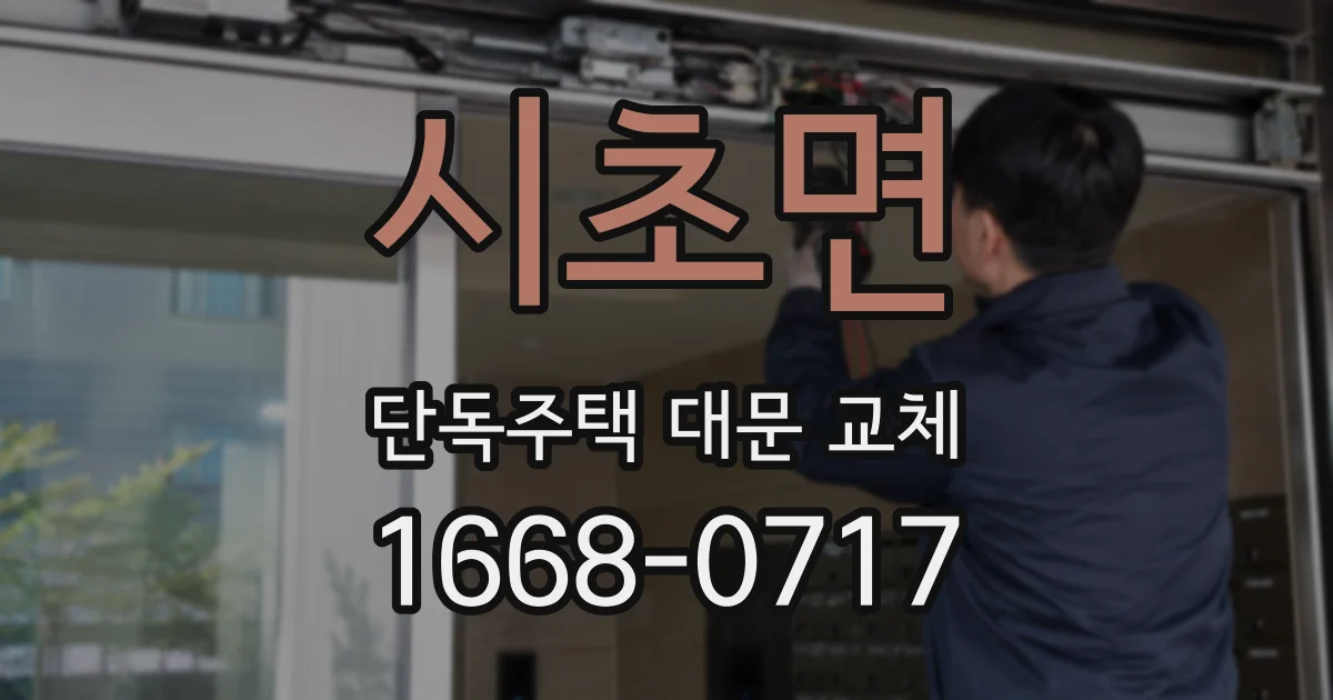 시초면 단독주택 대문 교체