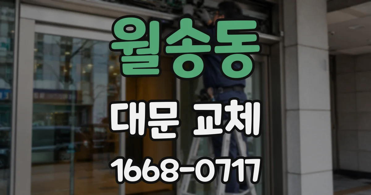 월송동 대문 교체