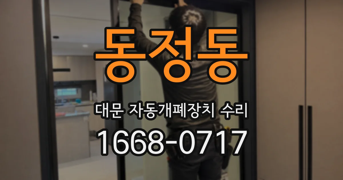동정동 대문 자동개폐장치 수리