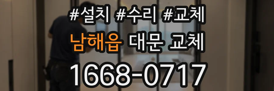 남해읍 대문 교체