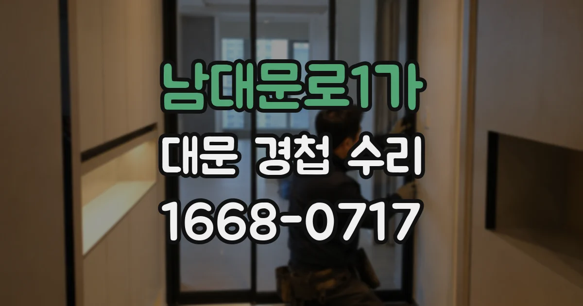 남대문로1가 대문 경첩 수리