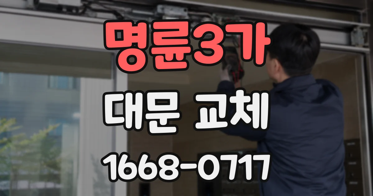 명륜3가 대문 교체