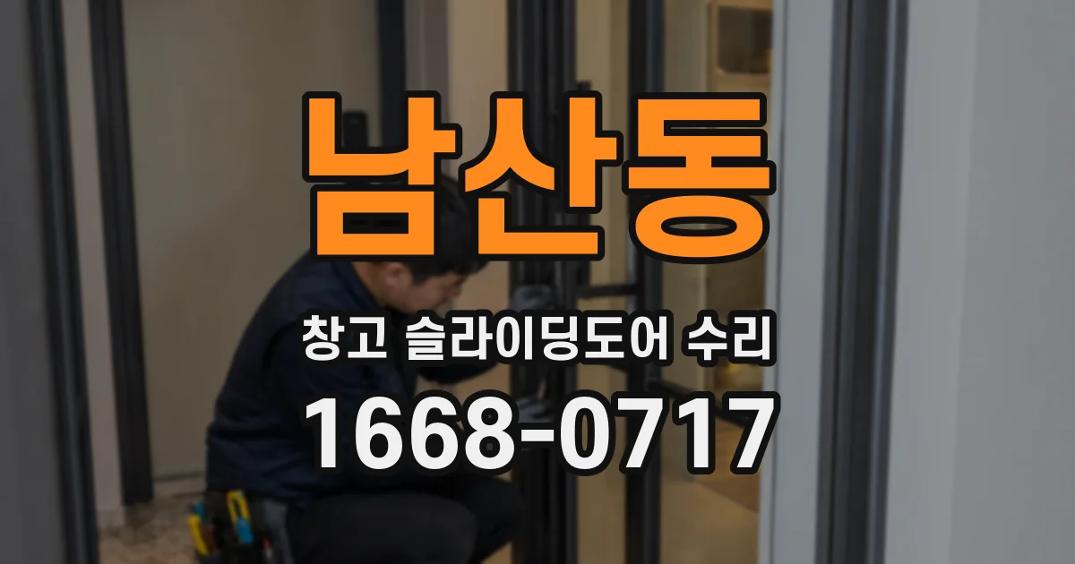 남산동 창고 슬라이딩도어 수리
