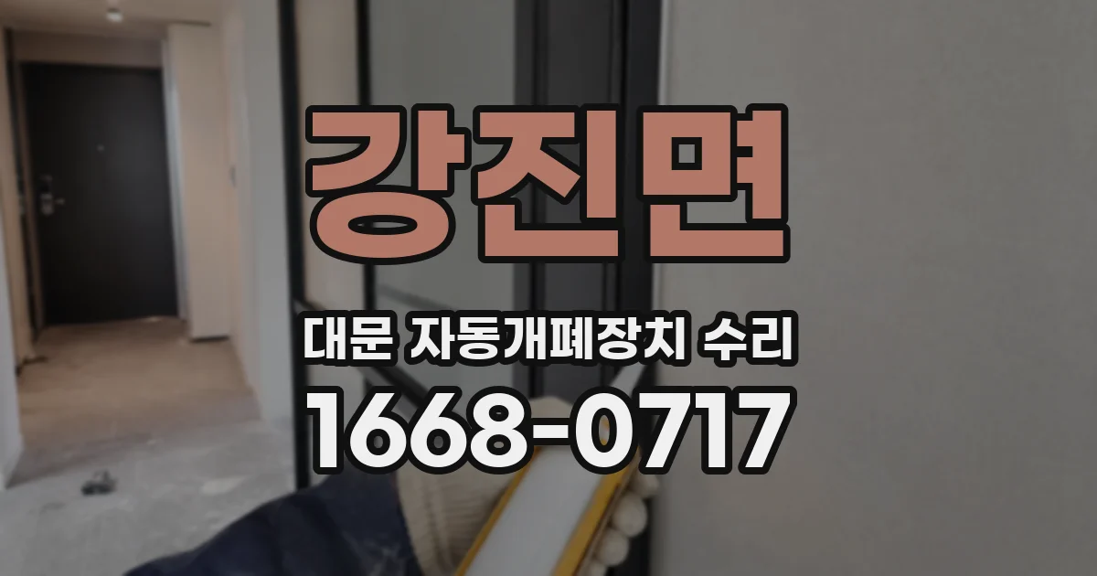 강진면 대문 자동개폐장치 수리