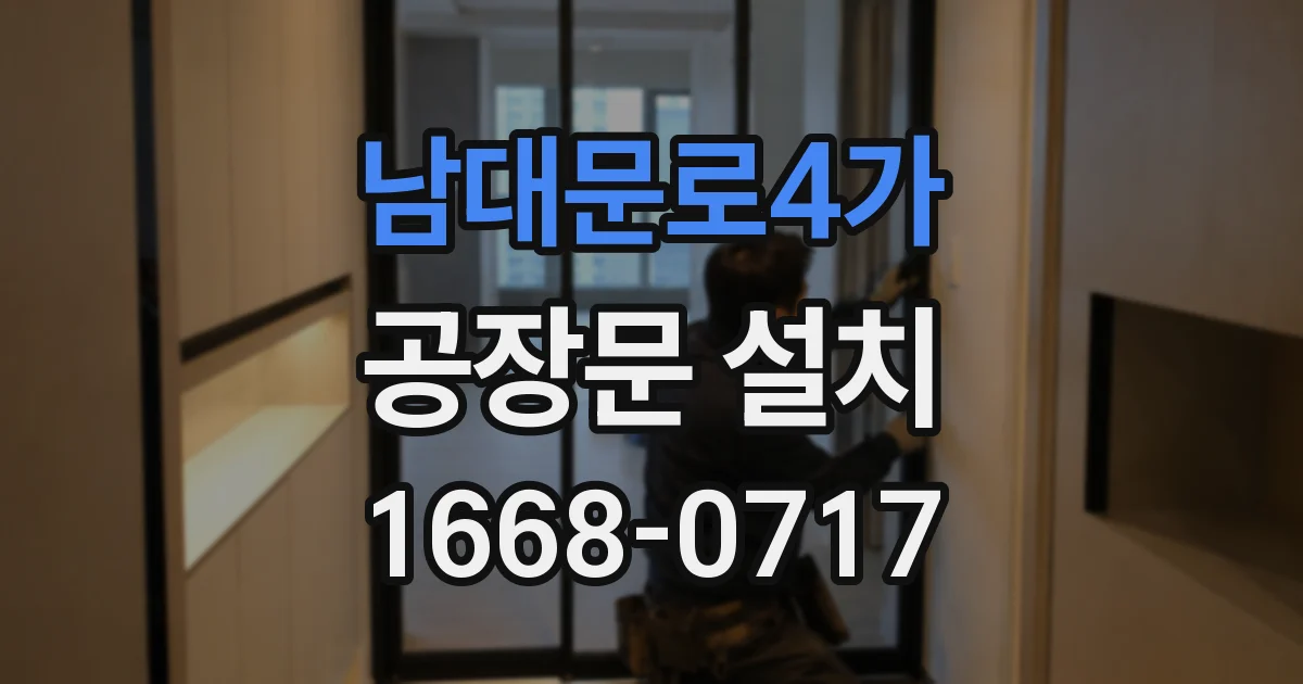 남대문로4가 공장문 설치