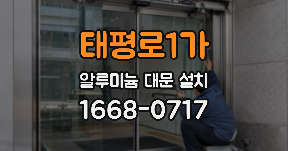 태평로1가 알루미늄 대문 설치