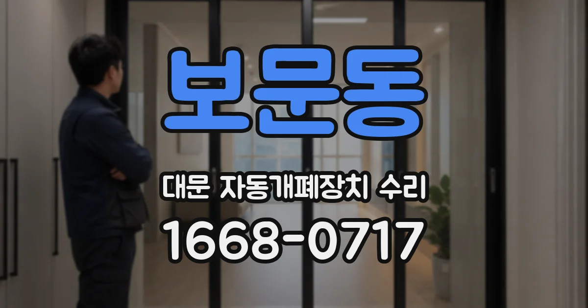 보문동 대문 자동개폐장치 수리