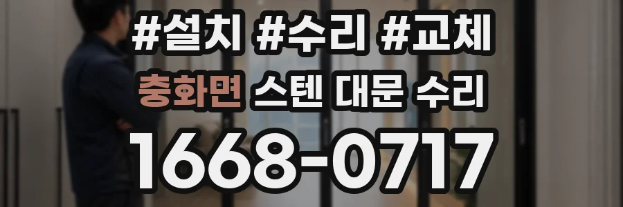 충화면 스텐 대문 수리