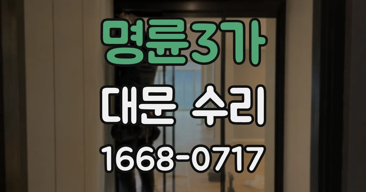 명륜3가 대문 수리