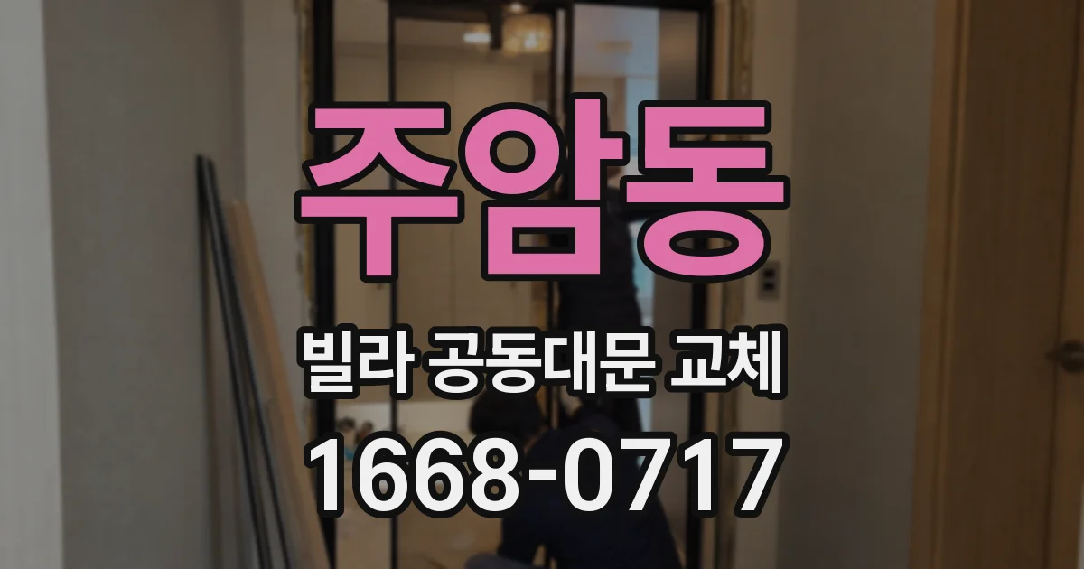주암동 빌라 공동대문 교체