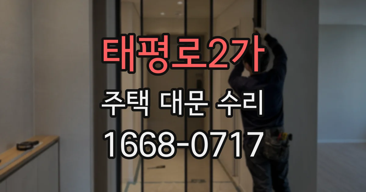 태평로2가 주택 대문 수리