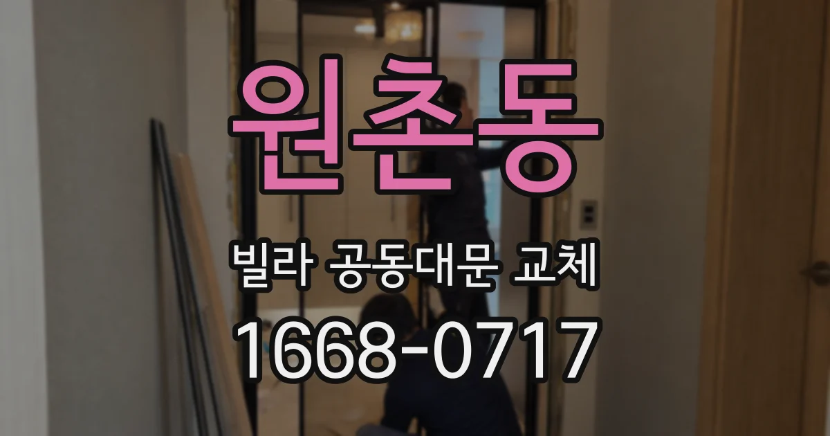 원촌동 빌라 공동대문 교체