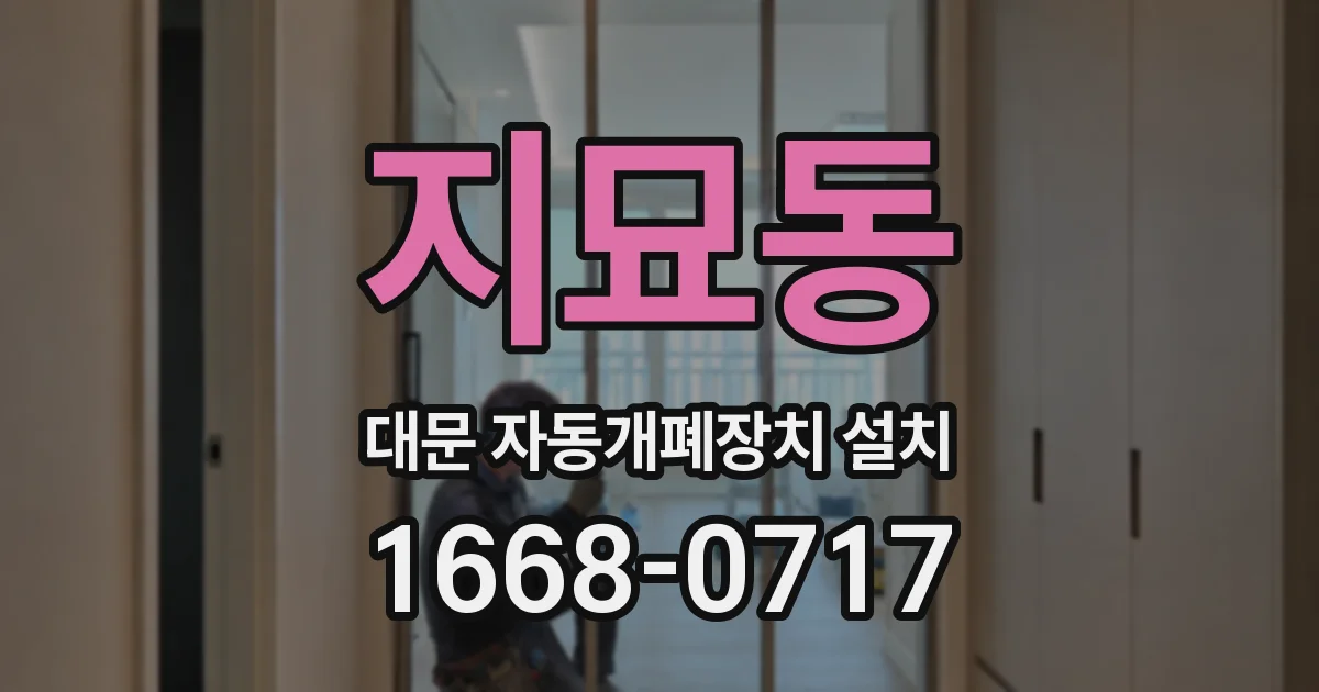 지묘동 대문 자동개폐장치 설치