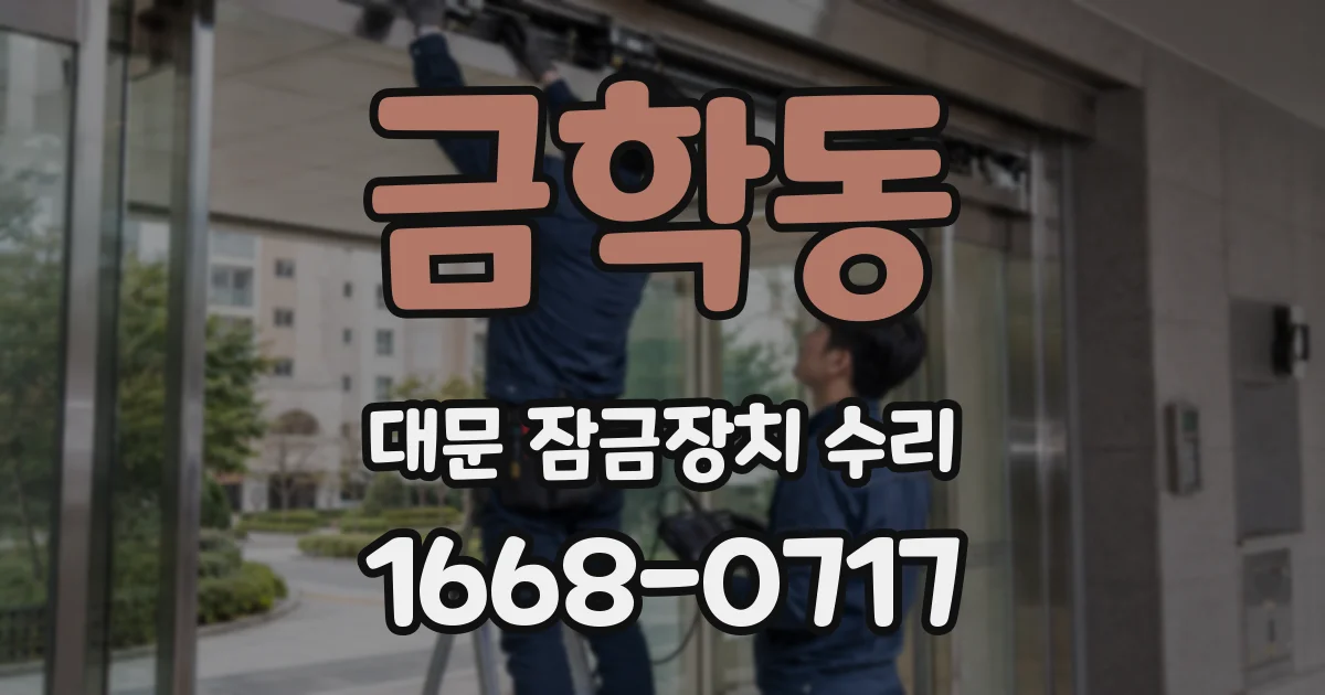 금학동 대문 잠금장치 수리