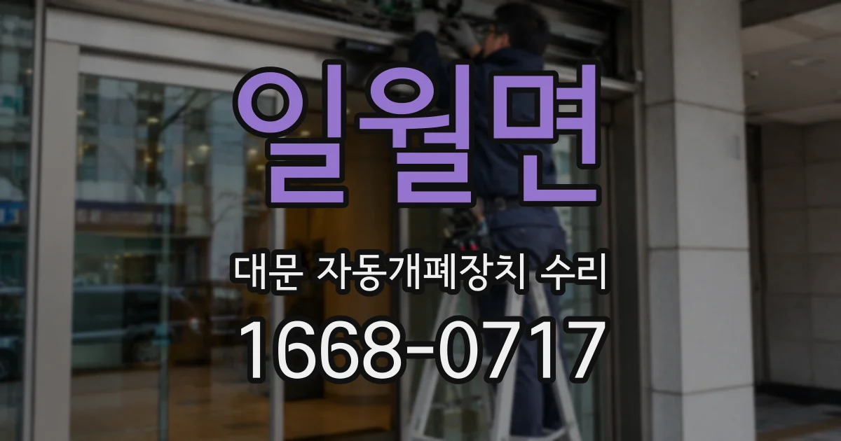 일월면 대문 자동개폐장치 수리