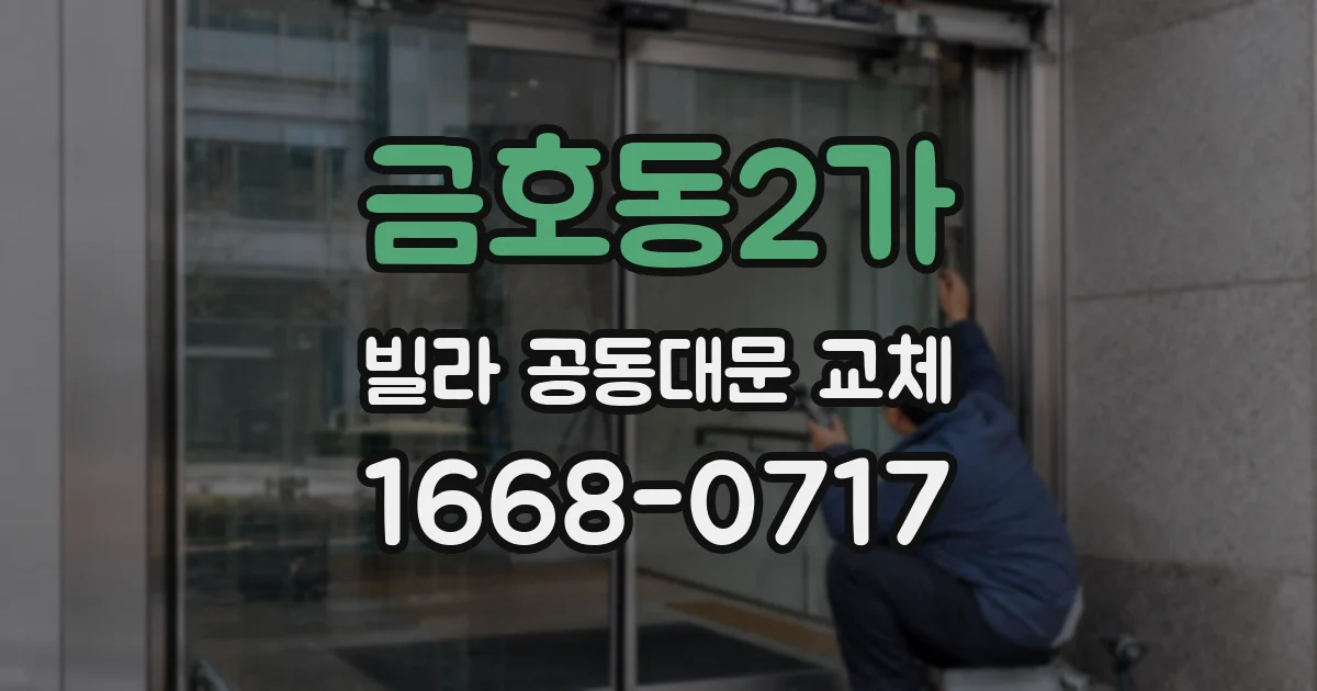 금호동2가 빌라 공동대문 교체