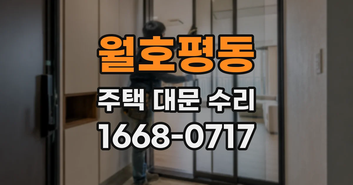 월호평동 주택 대문 수리