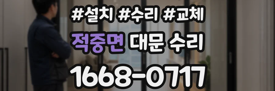 적중면 대문 수리