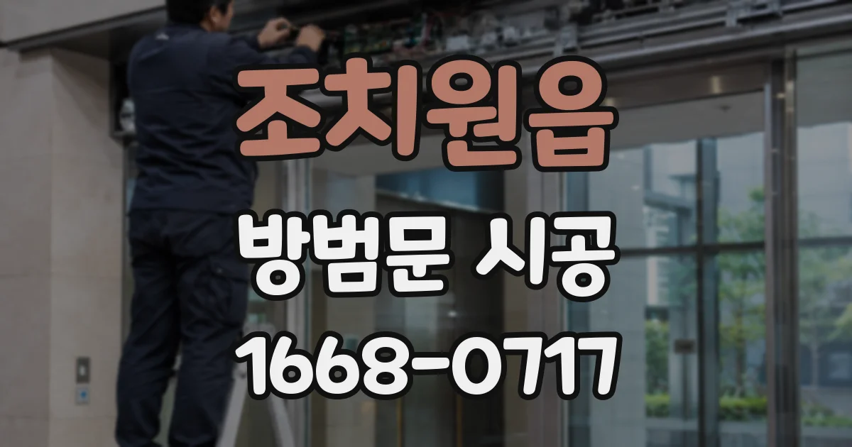 조치원읍 방범문 시공