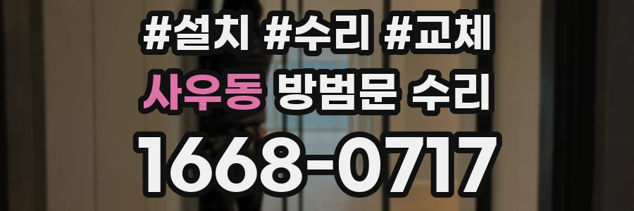 사우동 방범문 수리