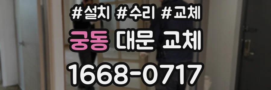궁동 대문 교체